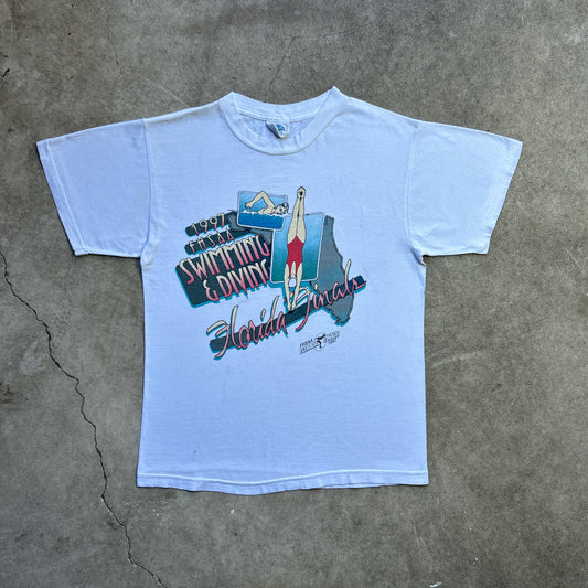 Vintage 90s FHSAA Swimming & Diving, Florida, America Finals 1997 T-shirt