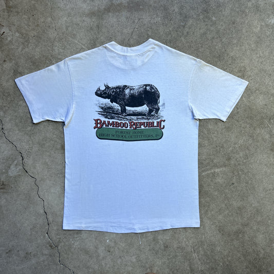 Vintage 80s Bamboo Republic Forest Home High School Outfitters T-shirt