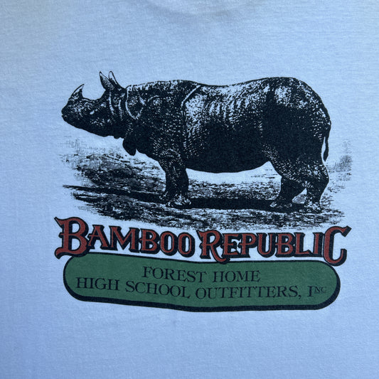 Vintage 80s Bamboo Republic Forest Home High School Outfitters T-shirt
