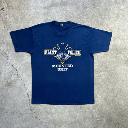 Vintage 80s  Flint, Michigan Police Mounted Unit T-shirt