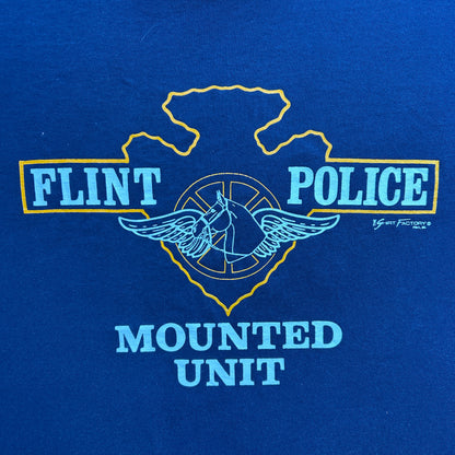 Vintage 80s  Flint, Michigan Police Mounted Unit T-shirt